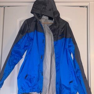 Marmot Blue and Gray Hooded Jacket
